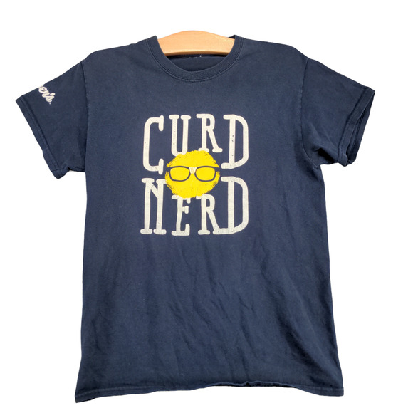 Culvers Men's Curb Nerd Graphic T-Shirt Blue XS Short Sleeve Crew Neck - Picture 1 of 12